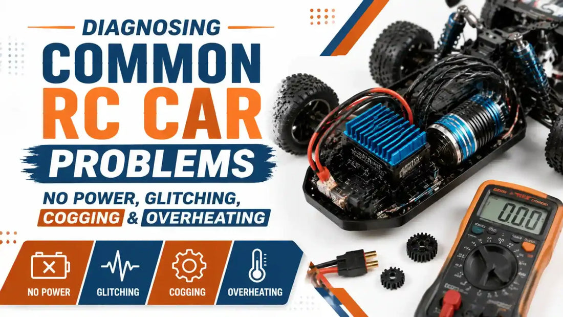 Diagnosing Common RC Car Problems: No Power, Glitching, Cogging & Overheating