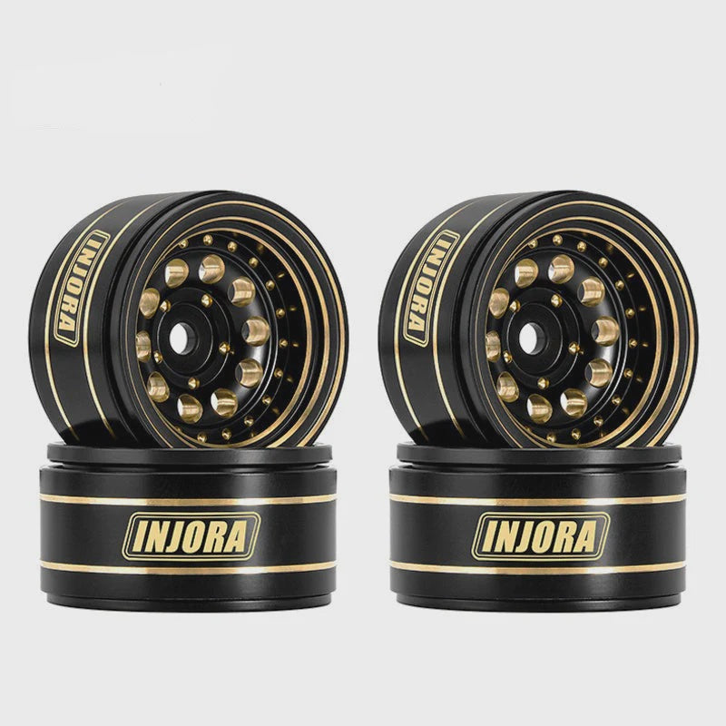 1/18 or 1/24 RC Crawler 1.0" 39g/pcs Brass Beadlock Wheels Negative Offset 2.65mm