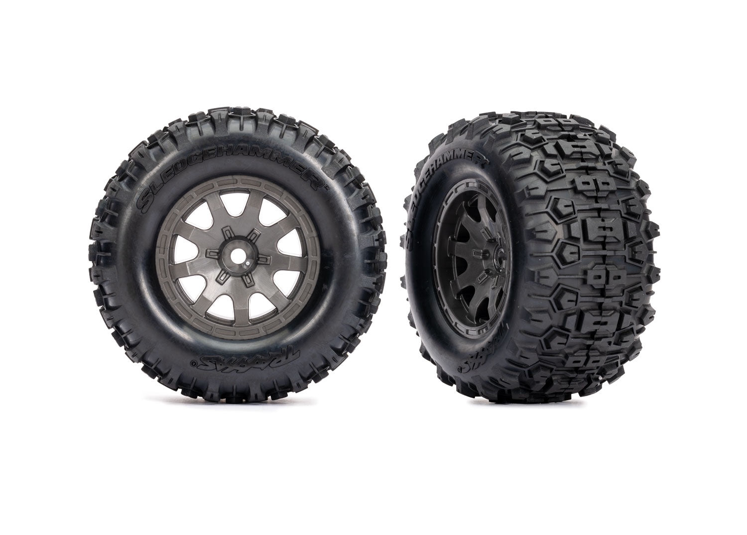 Mini Maxx Front Wheels w/ Sledgehammer Tires