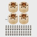 Heavy Brass Wheel Hex Hub Extenders Adapters for 1.9 2.2 Beadlock Wheel Rims