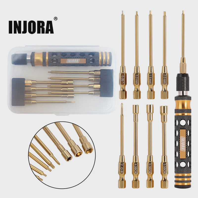 1/24 and 1/18 Mini 8-in-1 Hex, Phillips Screwdriver, Nut Drivers Quick Change Tool Kit