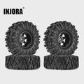 1.9" Offset -8.9mm Stamped Wheel Rim Mud Tire Set for 1/10 RC Crawlers
