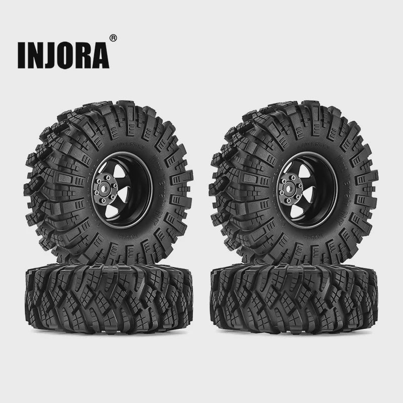 1.9" Offset -8.9mm Stamped Wheel Rim Mud Tire Set for 1/10 RC Crawlers