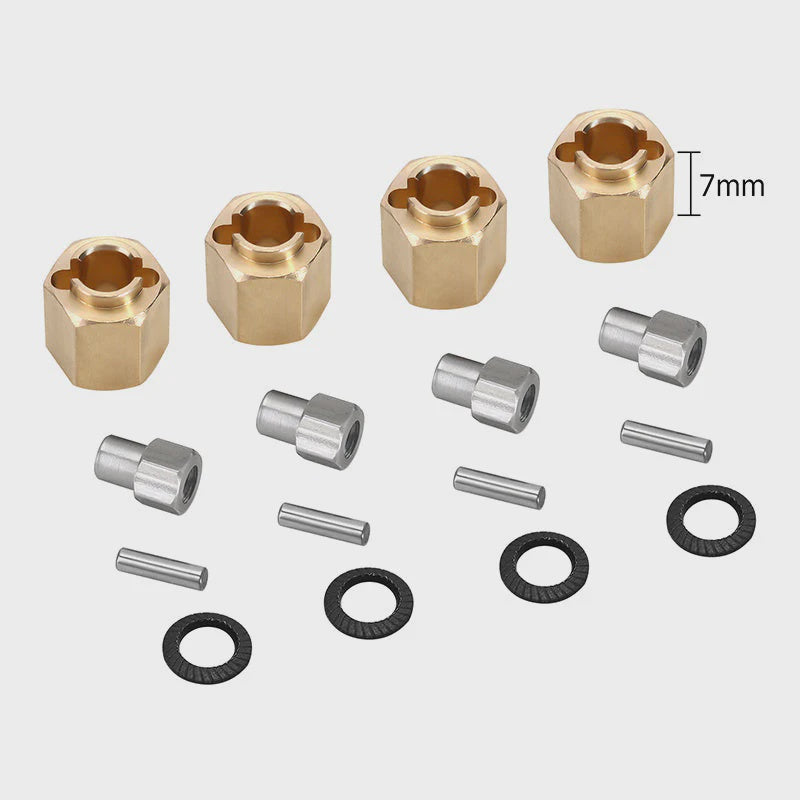 Ascent 18 Brass Wheel Hex Hub Extenders