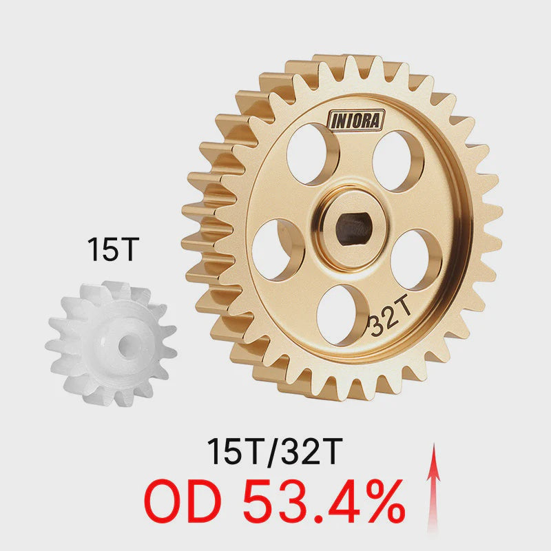 Losi Micro Brass Transmission Main Gear with Plastic Motor Pinion