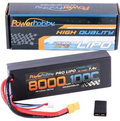 2S 7.4V 8000mAh 100C-200C LiPo Battery with Hardwired XT60 Plug & HC Adapter