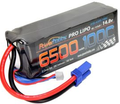 4S 14.8V 6500mAh 100C Lipo Battery w EC5 Plug Soft Case 4-Cell