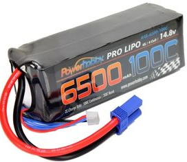 4S 14.8V 6500mAh 100C Lipo Battery w EC5 Plug Soft Case 4-Cell