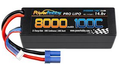 4s 14.8V 8000MAH 100C Lipo Battery w EC5 Plug Hard Case