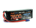 7600mAh 11.1V 3S 75C LiPo Battery with Hardwired EC5 Connector