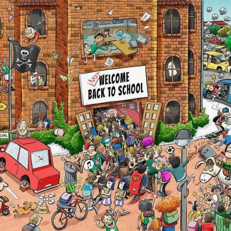 Back to School Chaos No. 8 Jigsaw Puzzle