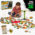 Construction Toy Track Car Set STEM Glow in the Dark