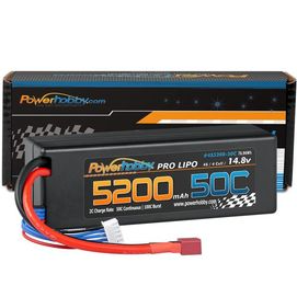 4S 14.8V 5200mAh 50C LiPo Battery w/ T-Plug, Hard Case, LCG