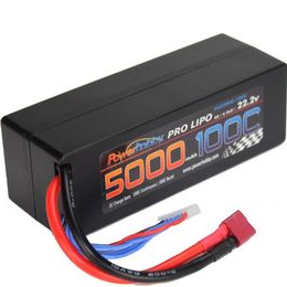 6S 22.2V 5000MAH 100C Hard Case Lipo Battery, w/ Deans T-Plug Connector