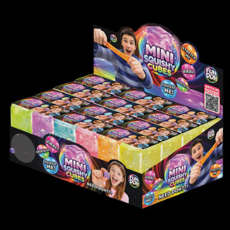 Fun Doh Mini Squishy Cube 2-Pack Set