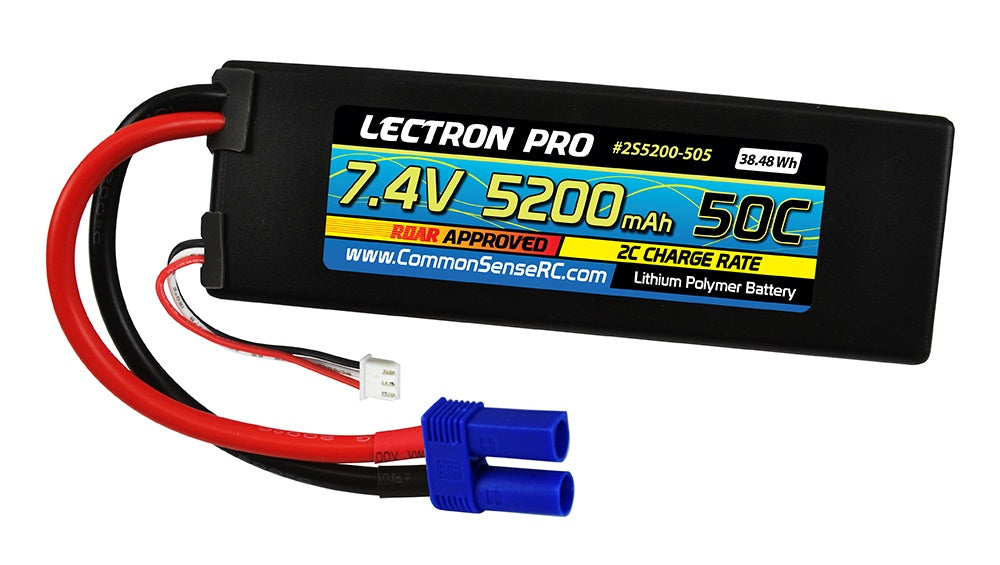 7.4V 5200mAh 50C Lipo Battery for 1/10 Scale