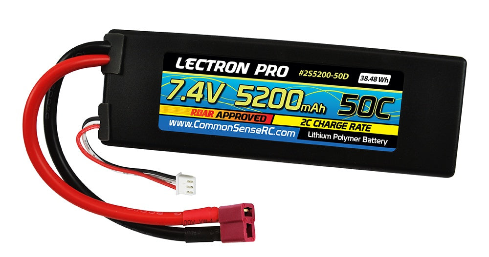 7.4V 5200mAh 50C Lipo Battery for 1/10 Scale