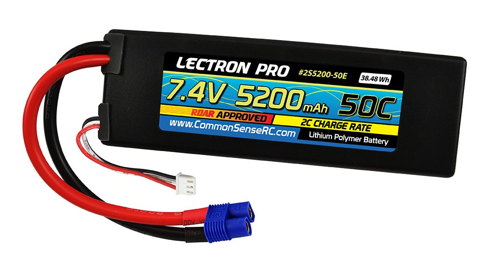 7.4V 5200mAh 50C Lipo Battery for 1/10 Scale