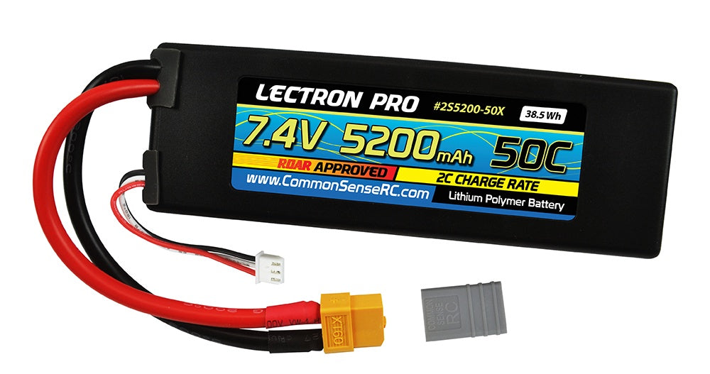 7.4V 5200mAh 50C Lipo Battery for 1/10 Scale