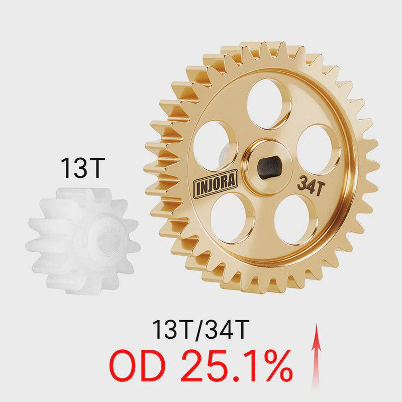 Losi Micro Brass Transmission Main Gear with Plastic Motor Pinion