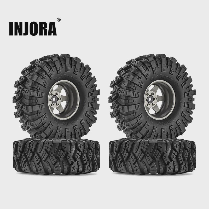 1.9" Offset -8.9mm Stamped Wheel Rim Mud Tire Set for 1/10 RC Crawlers