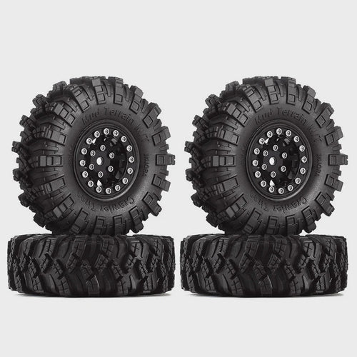 1/24 RC Crawler 1.0" 62*20.5mm Wheel Rims Mud Terrain Tires Set