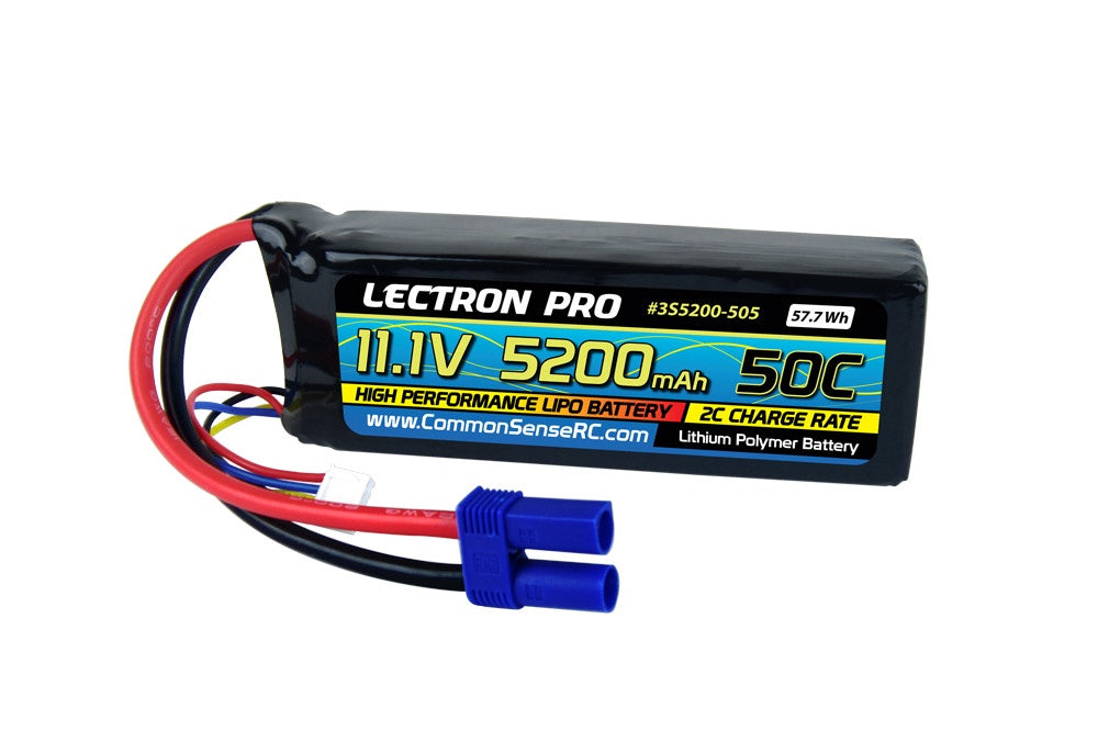 11.1V 5200mAh 50C Lipo Battery for 1/10 Scale