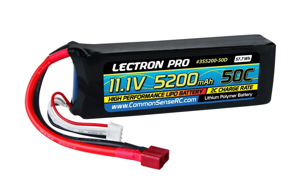 11.1V 5200mAh 50C Lipo Battery for 1/10 Scale