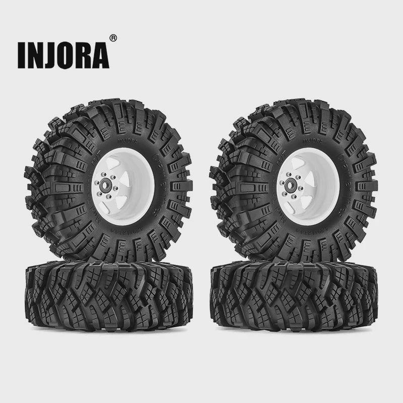 1.9" Offset -8.9mm Stamped Wheel Rim Mud Tire Set for 1/10 RC Crawlers