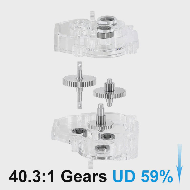 TRX-4M Complete Transmission with Acrylic Housing