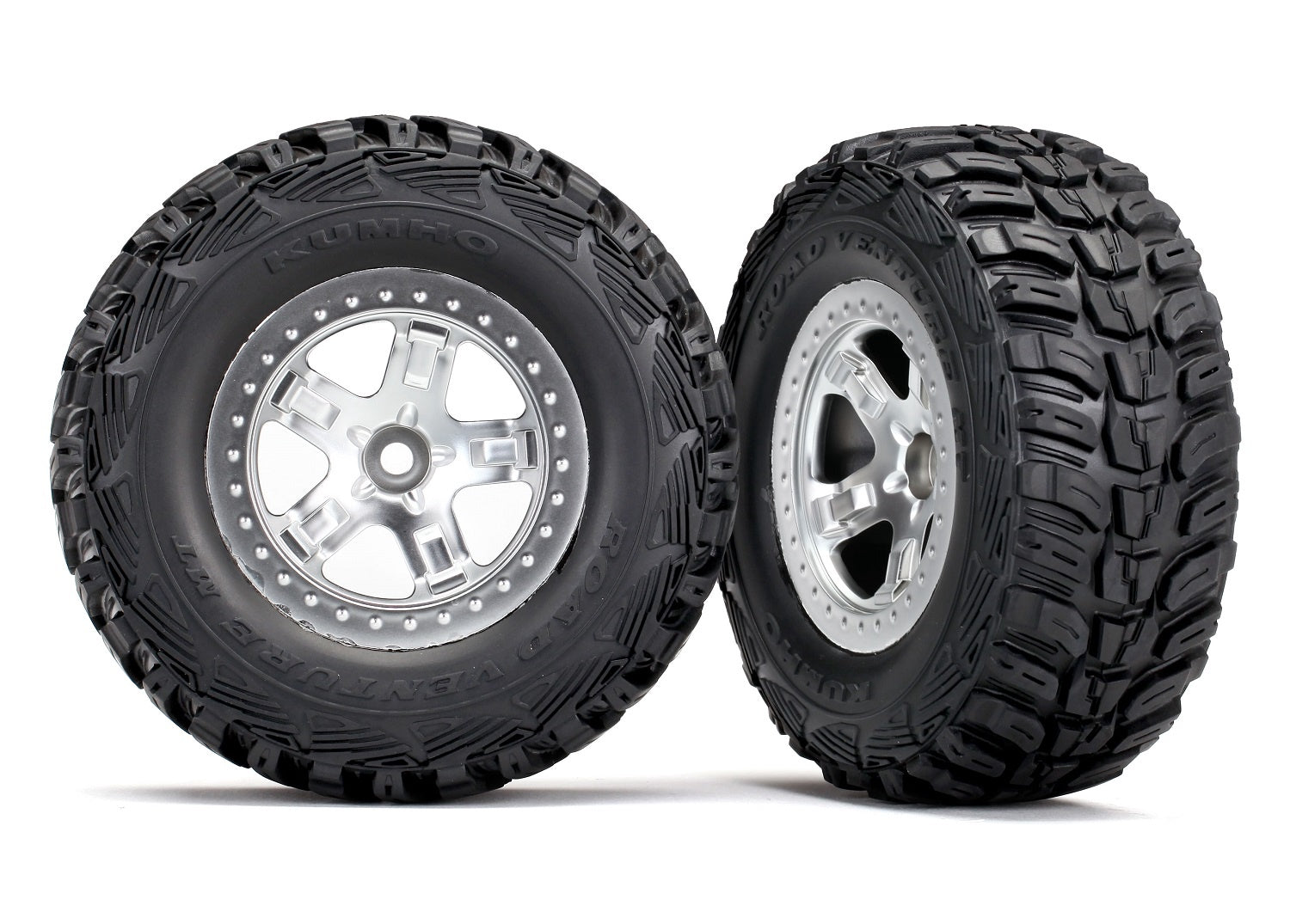 SCT Satin Chrome & Black Wheels & Kumho Tires