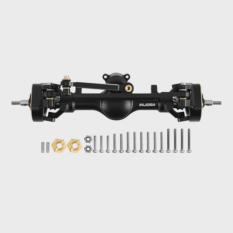 SCX24 +4mm Planet Axles with Double Joint Shafts & Brass Steering Knuckles