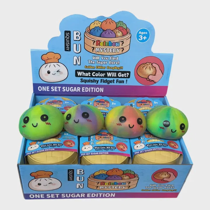 Rainbow Mystery Squishy Bun