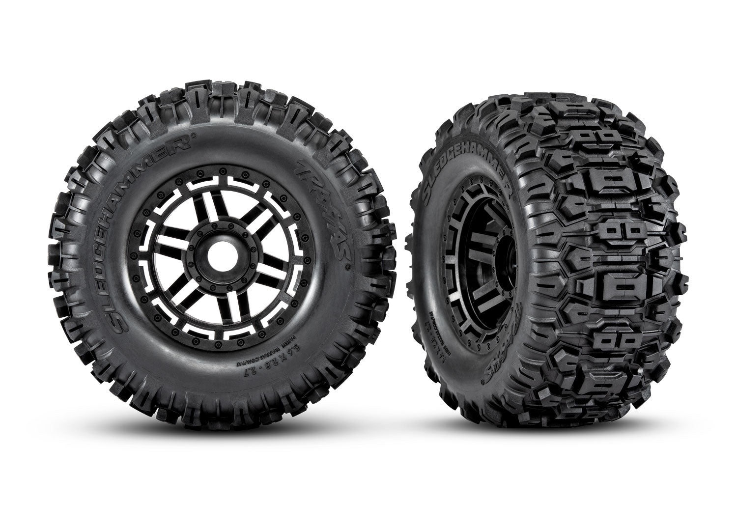 Maxx 2.8" Black Wheels & Sledgehammer Tires (2)