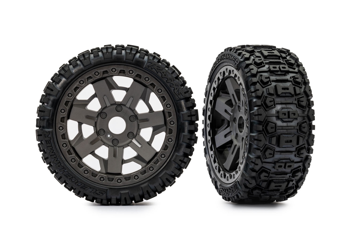 Jato 3.0" Gray Wheels w/ Sledgehammer Tires (2)