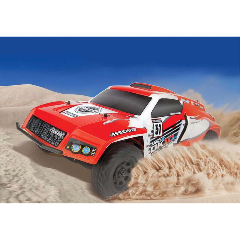 Team Associated Pro2 DK10SW 2WD 1/10 Brushless Dakar Rally Racer (Red) Combo w/2.4GHz Radio, Battery & Charger