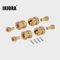 SCX24 Brass Wheel Hex Hub +5mm Extenders