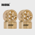 1/18 or 1/24 RC Crawler 1.0" 40g/pcs Brass Beadlock Wheels Offset -4.7mm