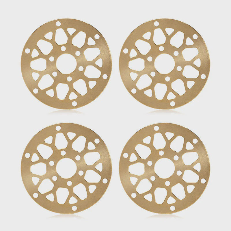 4pcs Brass Wheel Faces for 1.3" ModuWheel