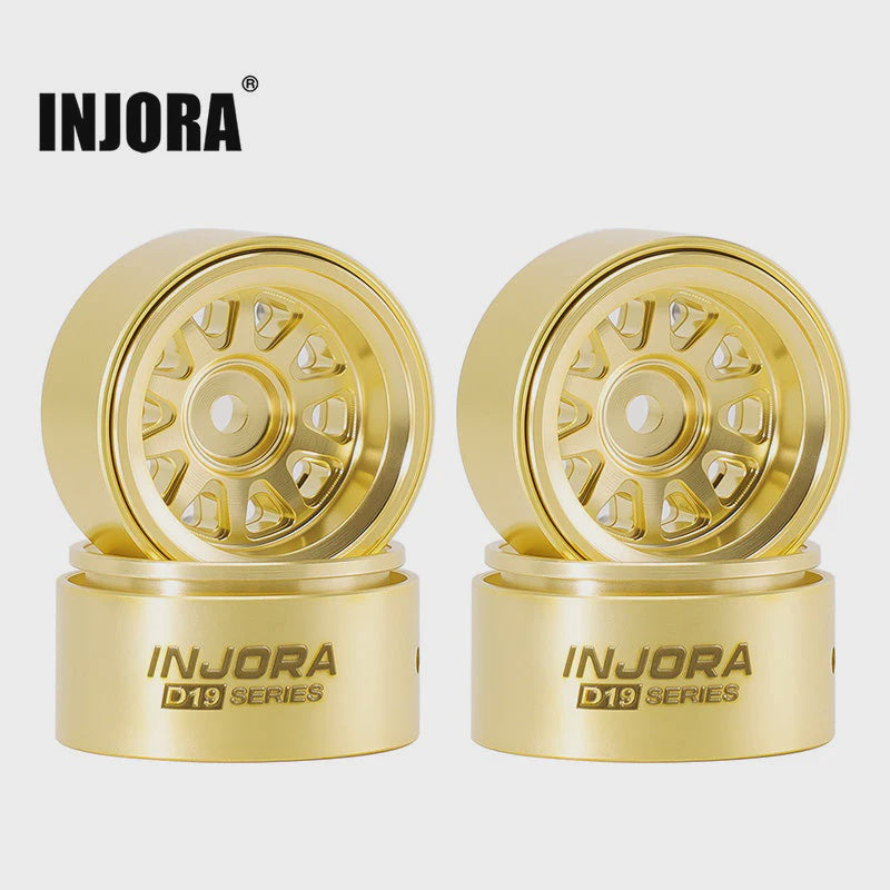 SCX30 0.7" D19 Brass Beadlock Wheels