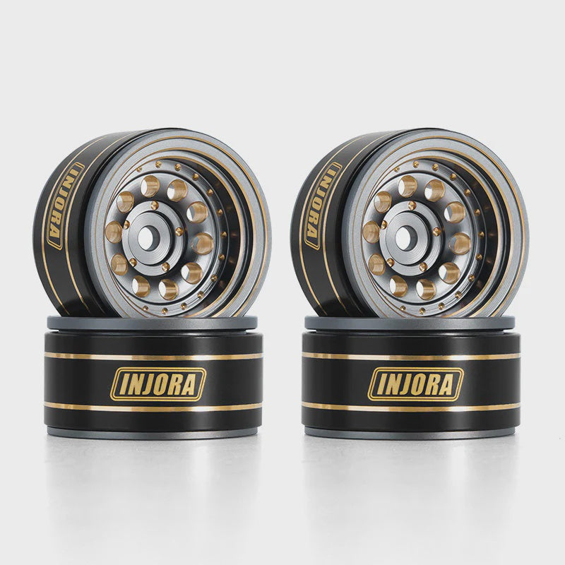 1/18 or 1/24 RC Crawler 1.0" 39g/pcs Brass Beadlock Wheels Negative Offset 2.65mm
