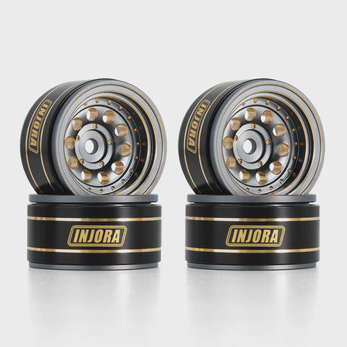 1/18 or 1/24 RC Crawler 1.0" 39g/pcs Brass Beadlock Wheels Negative Offset 2.65mm