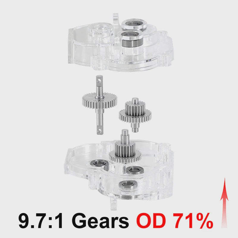 TRX-4M Complete Transmission with Acrylic Housing