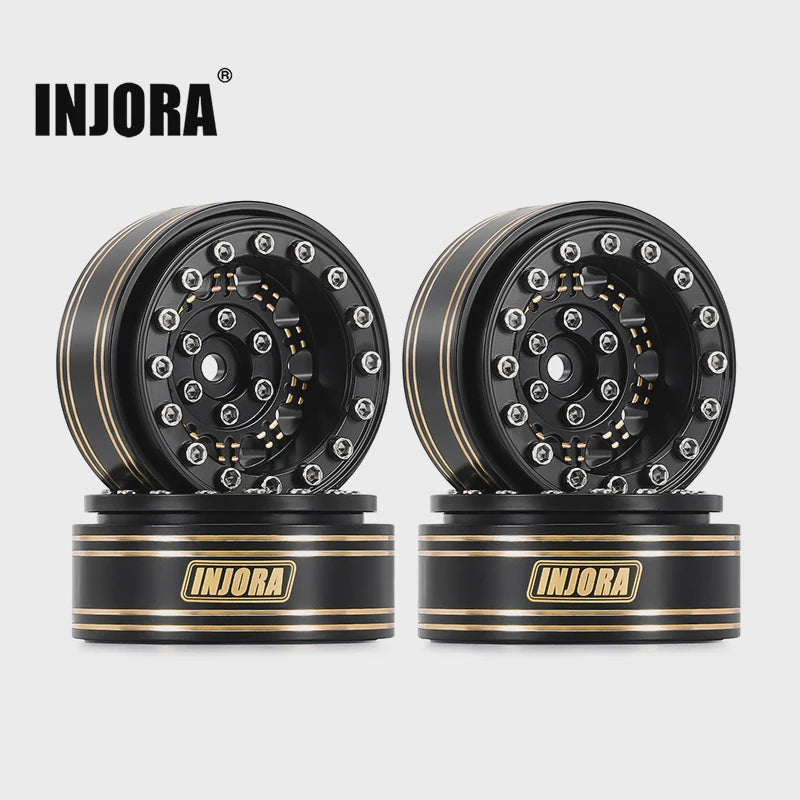 1/18 or 1/24 RC Crawler 1.3" 81g/pcs Super Heavy Brass Beadlock Wheels