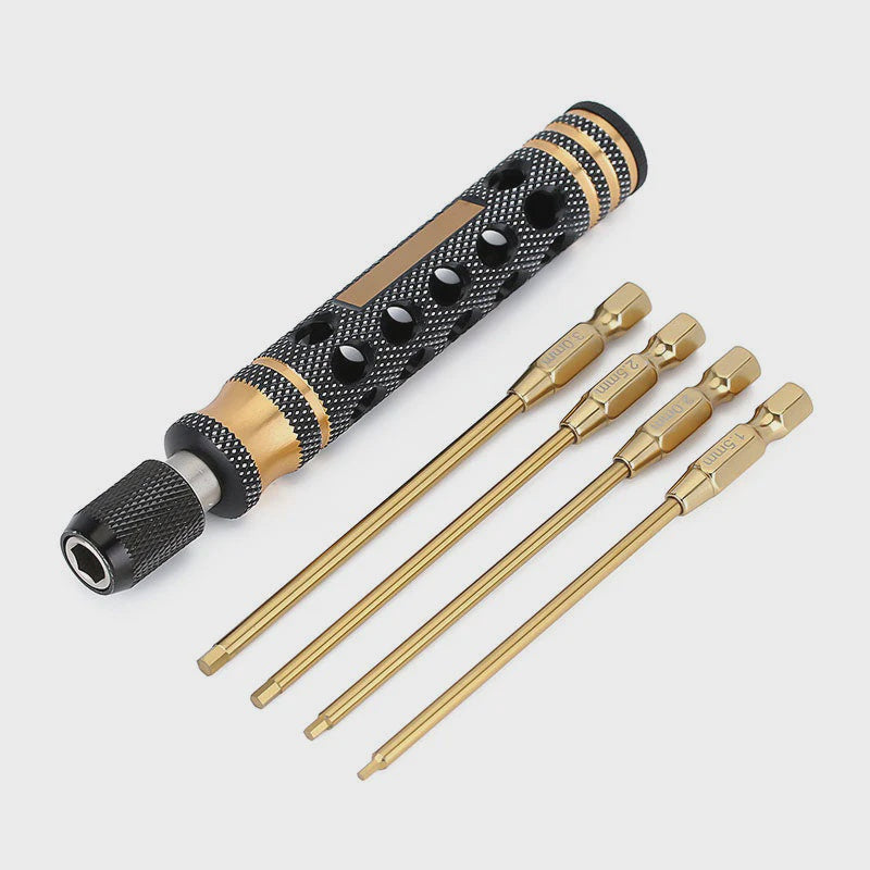 1/8 and 1/10 12-in-1 Hex, Nut Driver, Phillips, Slotted Screwdriver Quick Change RC Tool Kit