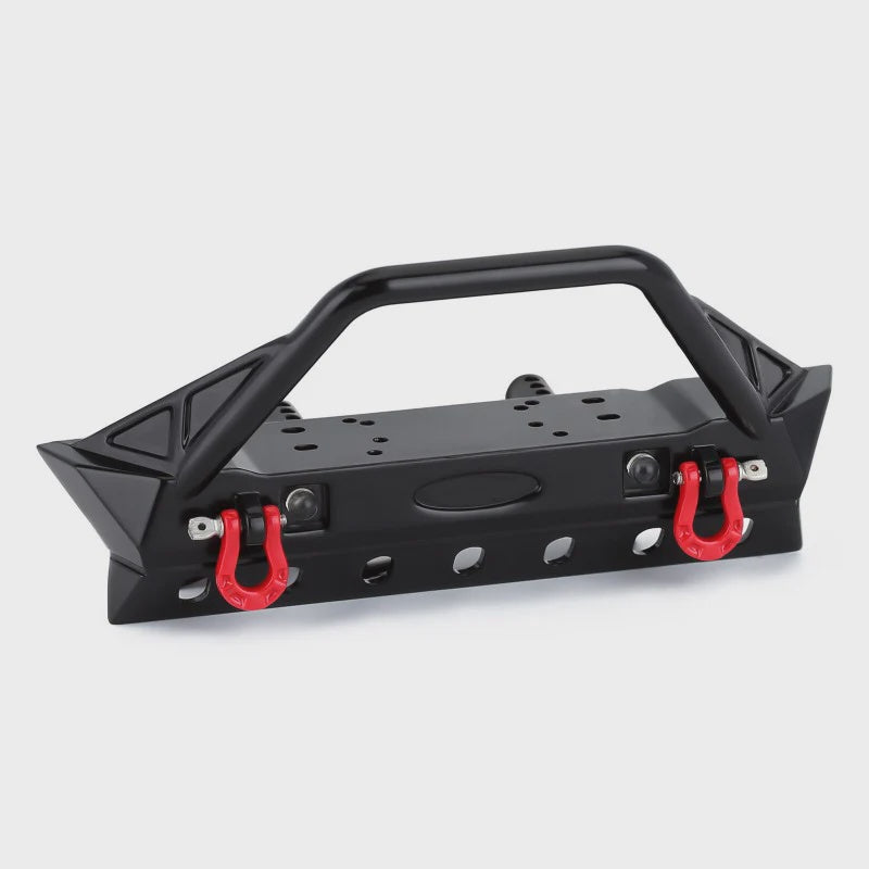 TRX-4 and SCX10 Black Metal Front Bumper with Lights