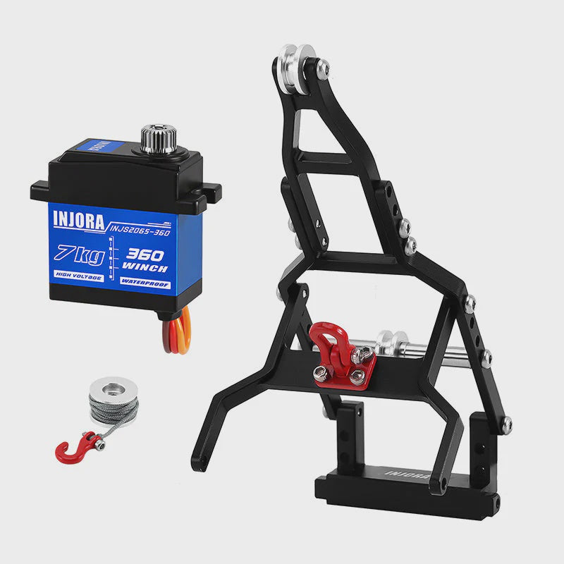 TRX-4M Tow Truck Crane Kit & INJS2065-360 Winch Servo