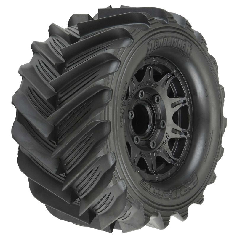 Demolisher 2.8" MT Tires Mounted 12mm/14mm Black Raid