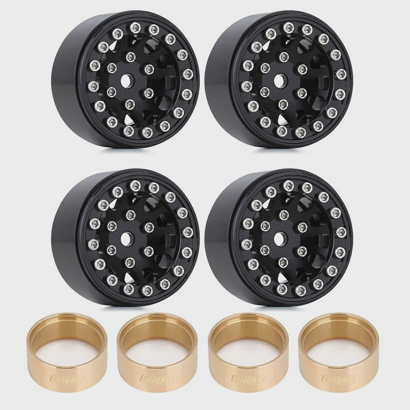 1/24 RC Crawler 1.0" 12-Spokes Beadlock Aluminum Wheel Rims