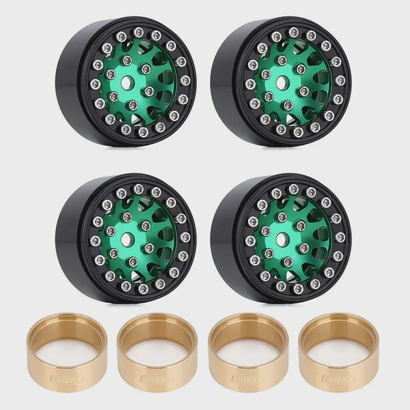 1/24 RC Crawler 1.0" 12-Spokes Beadlock Aluminum Wheel Rims